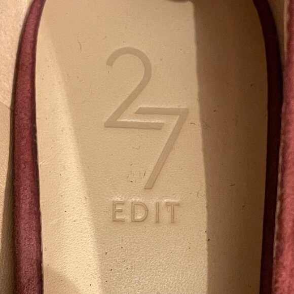 27 Edit Women's Caroline Suede Slip-On Loafers Size 7 coral red - Picture 6 of 8